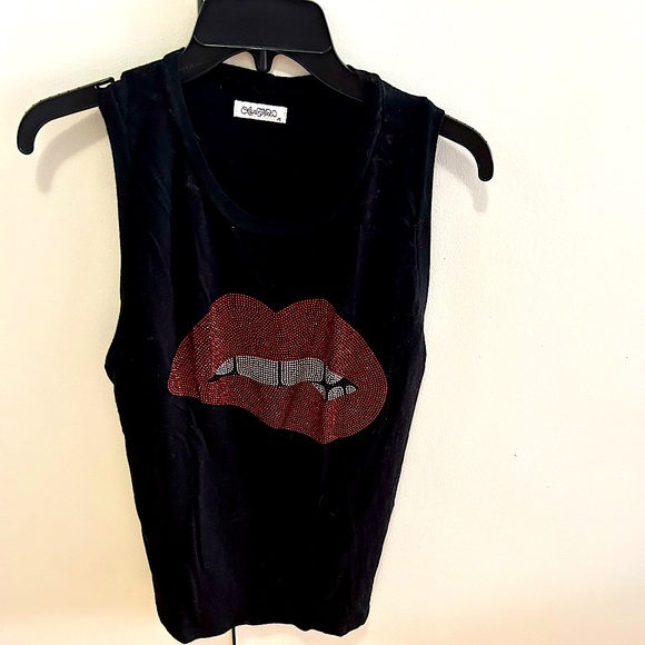Lauren Moshi iconic lip tank top. Size medium. Worn once. - Picture 1 of 1